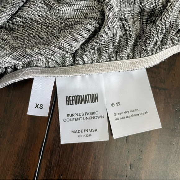 Reformation Metallic Silver Mini Dress NEW - Picture 8 of 9